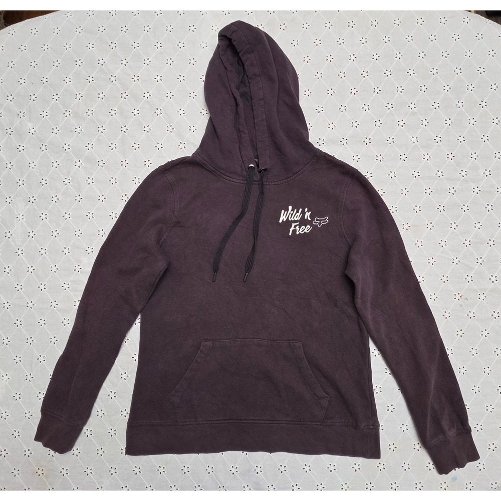 Fox Racing Wild n Free Women Hoodie Medium Purple Desert Cactus Graphic Pullover